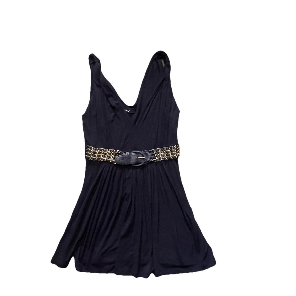 Sky‎ The Brand Black Babydoll Y2K Hold Chain Empire Belt Sleeveless Top 2000'